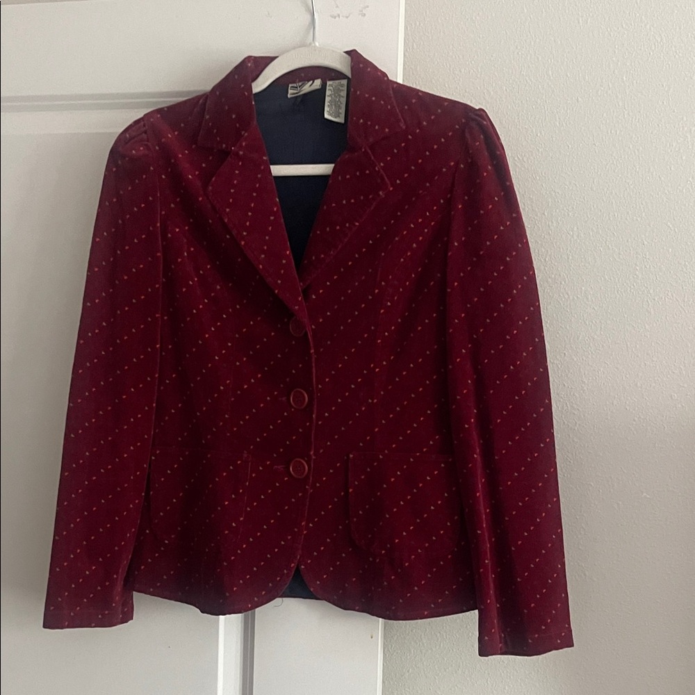 Chic Burgundy Women's Blazer